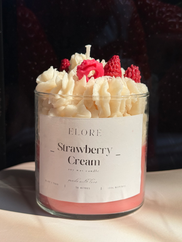 Strawberry cream candle