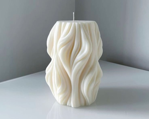 Cascading wave candle
